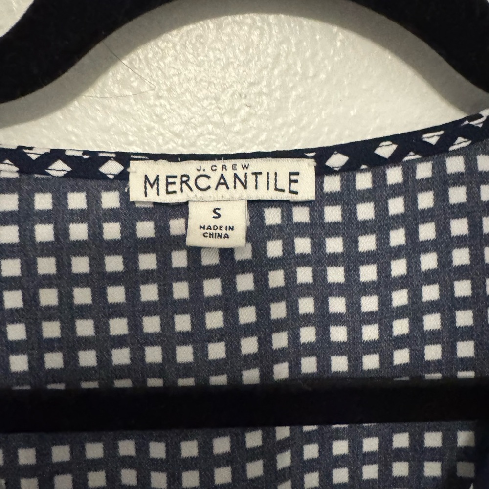 J. Crew Mercantile Navy and White Top